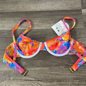 Ditzy Underwire Bra Bikini Top - Sapphire Sun - Small